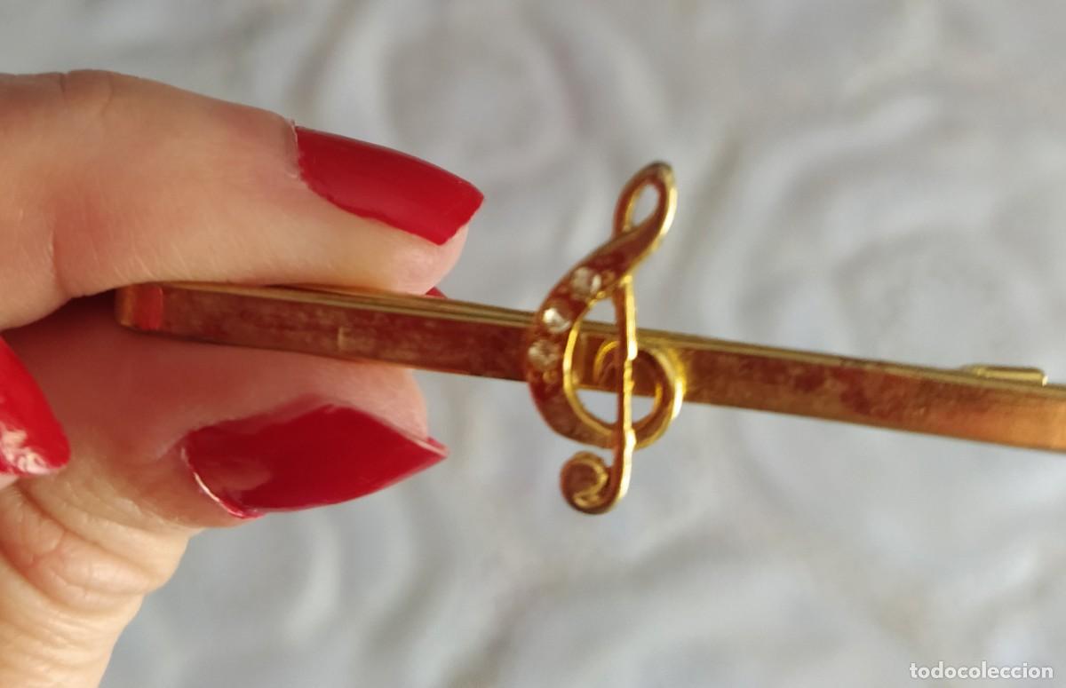 Vintage: Pasador de corbata clave de sol - Foto 5