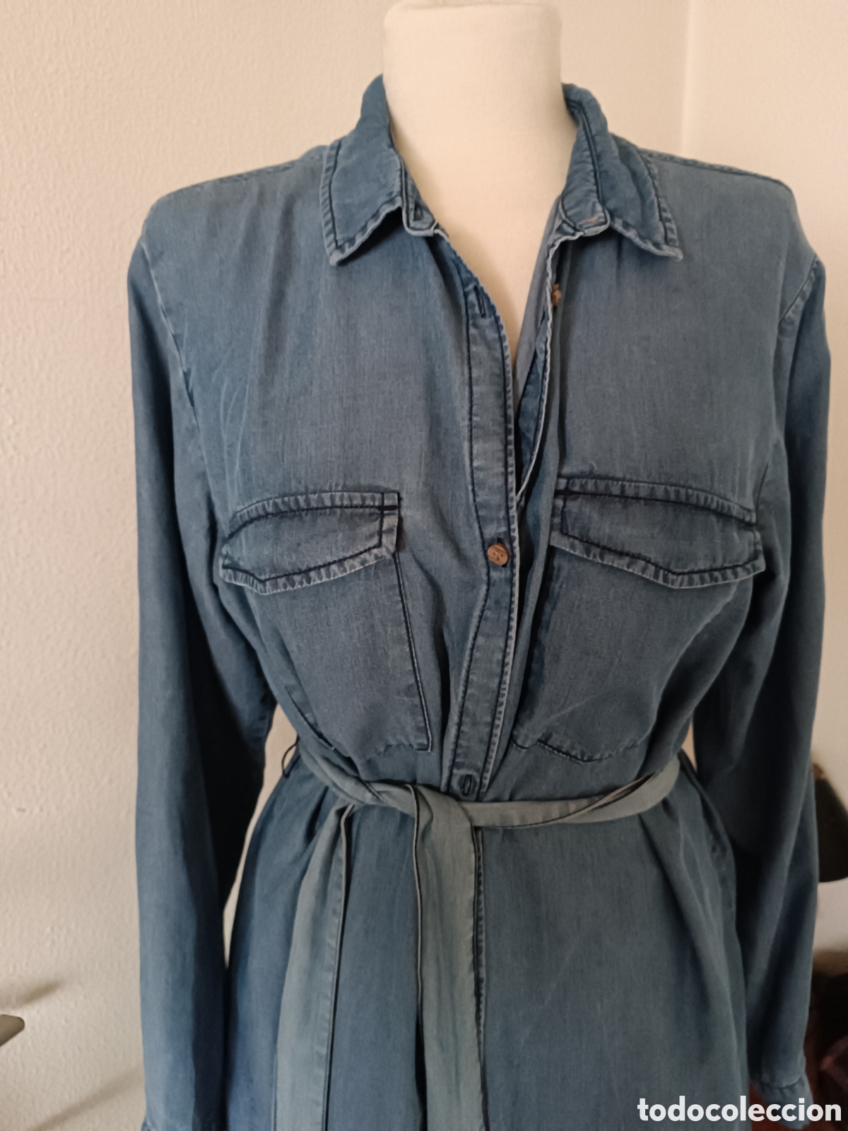 Vintage: Vestido vaquero con cintur&oacute;n - Foto 2