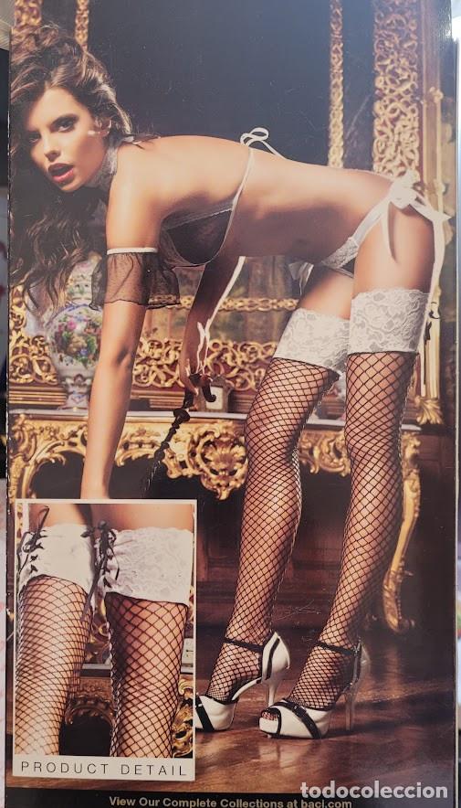 Vintage: Medias de red ancha negra - Foto 1