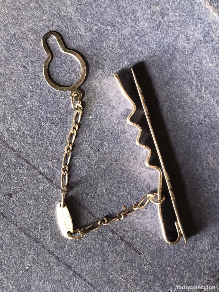 Vintage: SUJETA CORBATA PASADOR PLATA - Foto 3