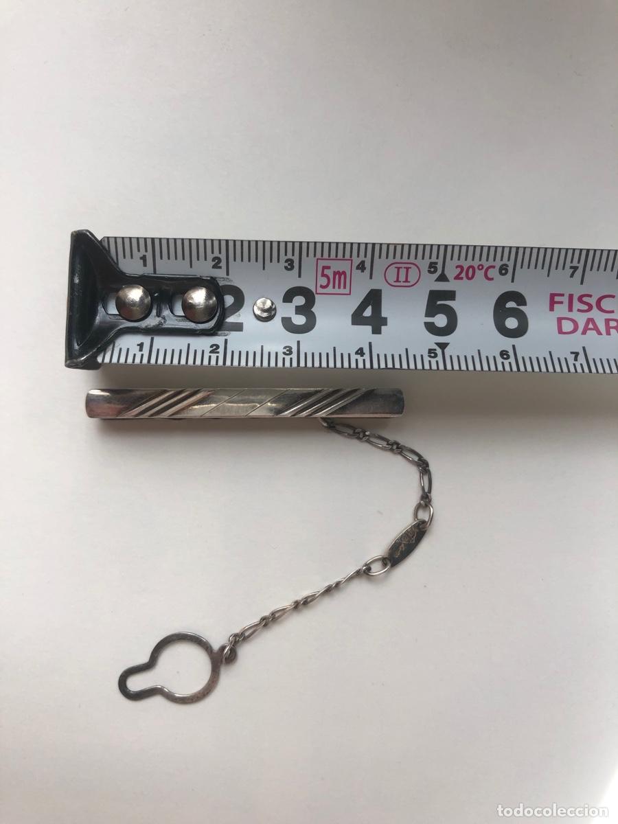 Vintage: SUJETA CORBATA PASADOR PLATA - Foto 7