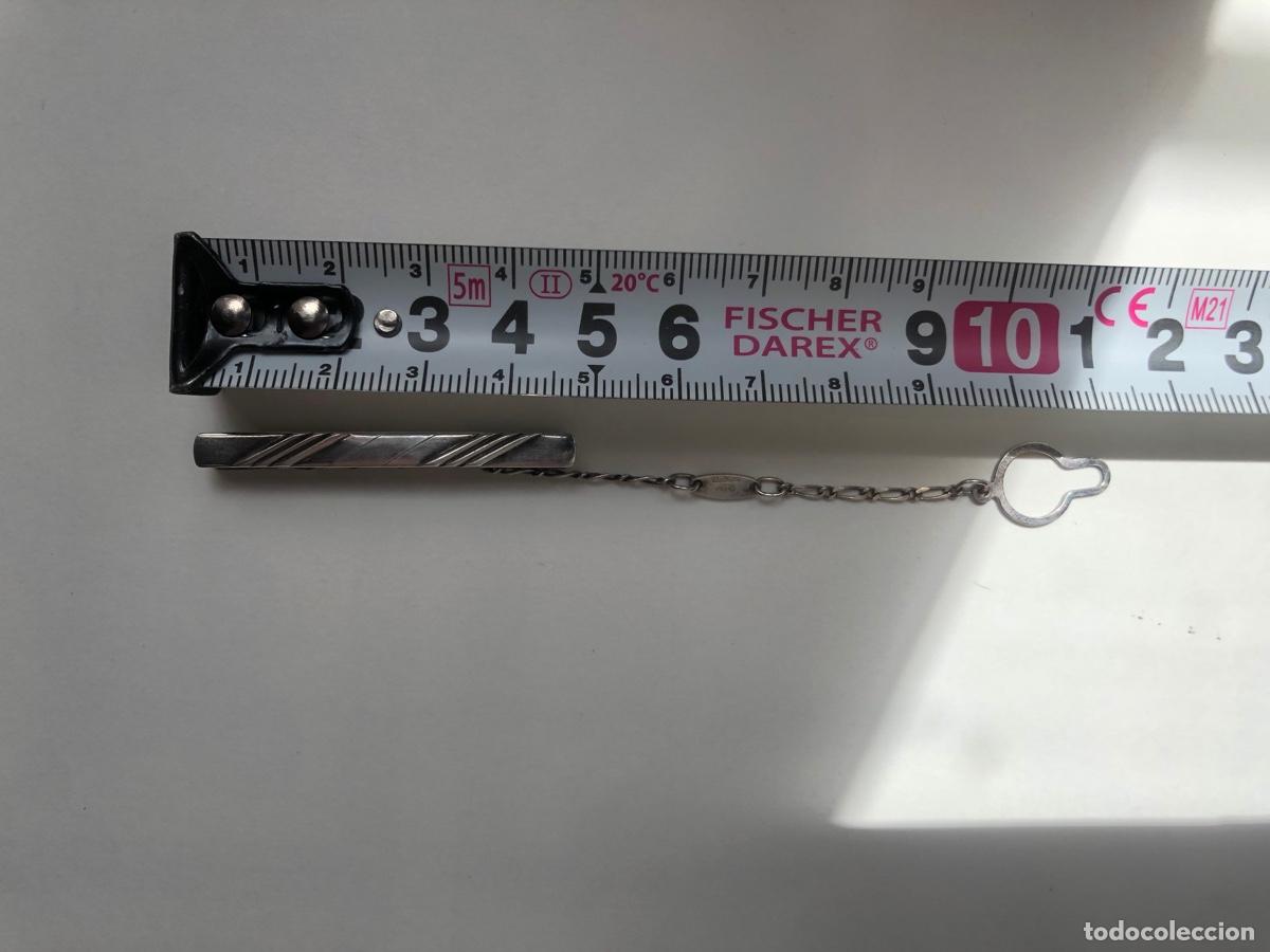 Vintage: SUJETA CORBATA PASADOR PLATA - Foto 8