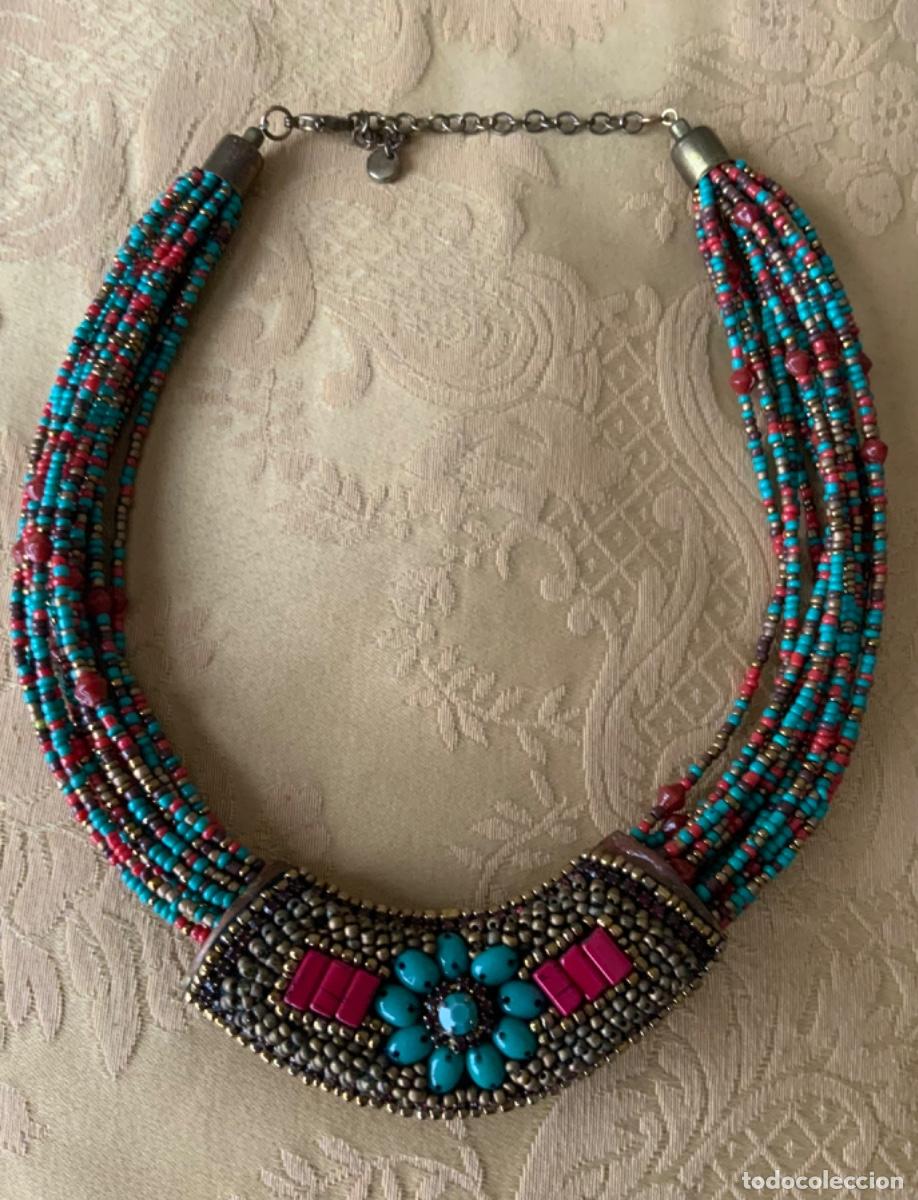 Vintage: COLLAR ABALORIOS Y LAT&Oacute;N SFERA - Foto 3