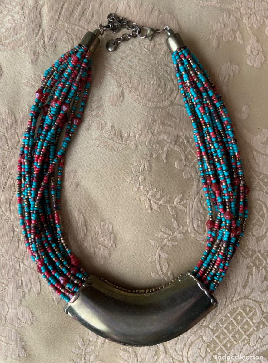 Vintage: COLLAR ABALORIOS Y LAT&Oacute;N SFERA - Foto 7