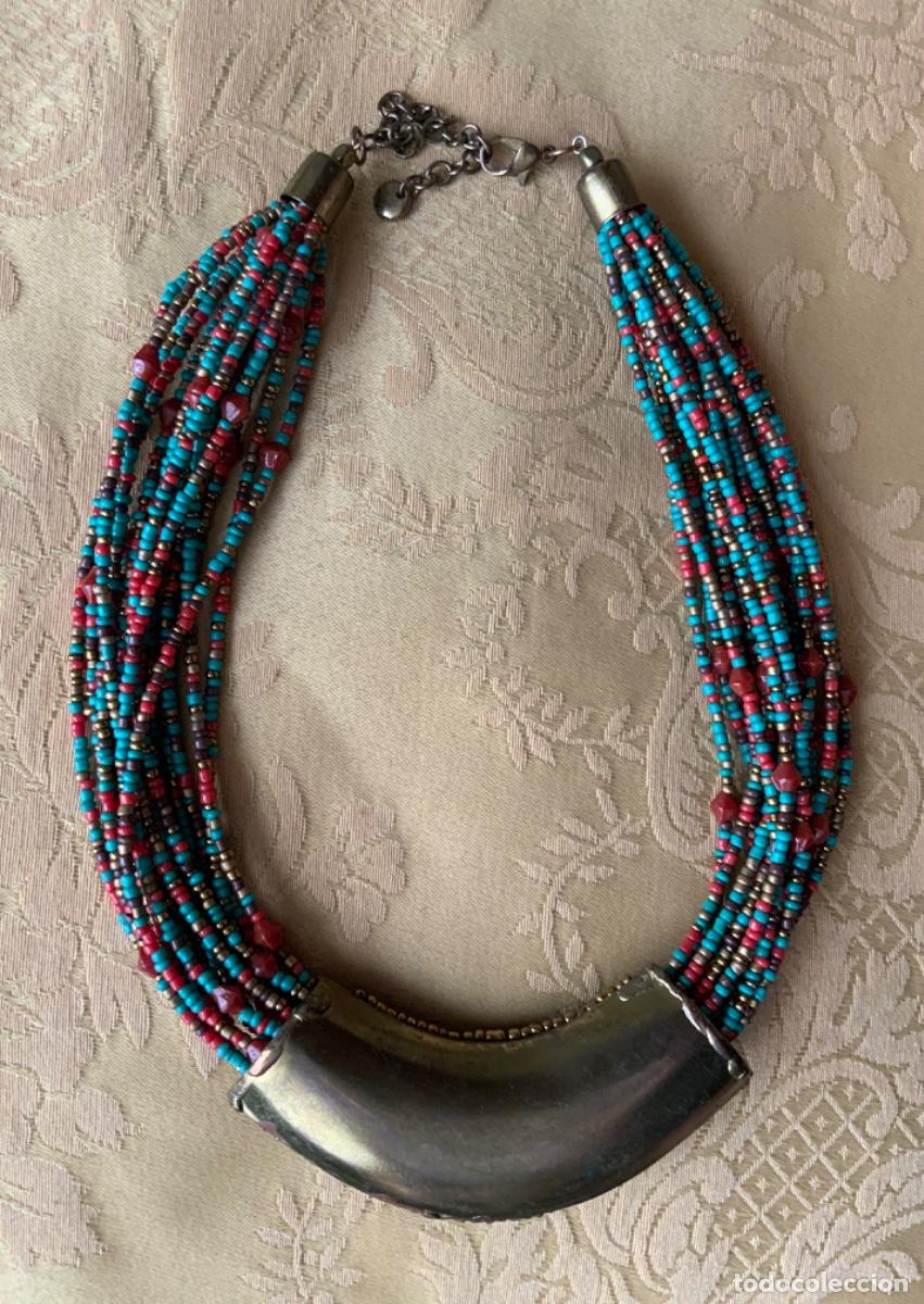 Vintage: COLLAR ABALORIOS Y LAT&Oacute;N SFERA - Foto 8