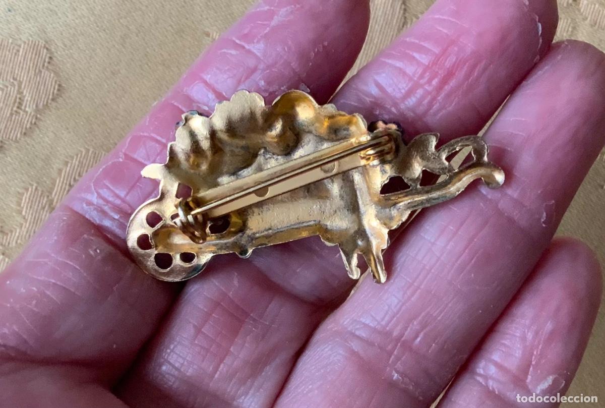 Vintage: BROCHE VINTAGE CARRO CON FLORES - Foto 3