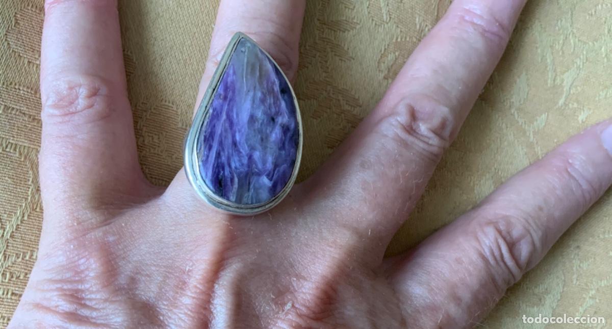 Vintage: ANILLO PLATA DE LEY Y LEPIDORITA - Foto 2
