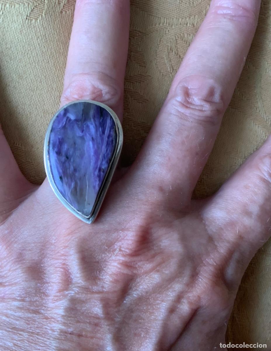 Vintage: ANILLO PLATA DE LEY Y LEPIDORITA - Foto 3