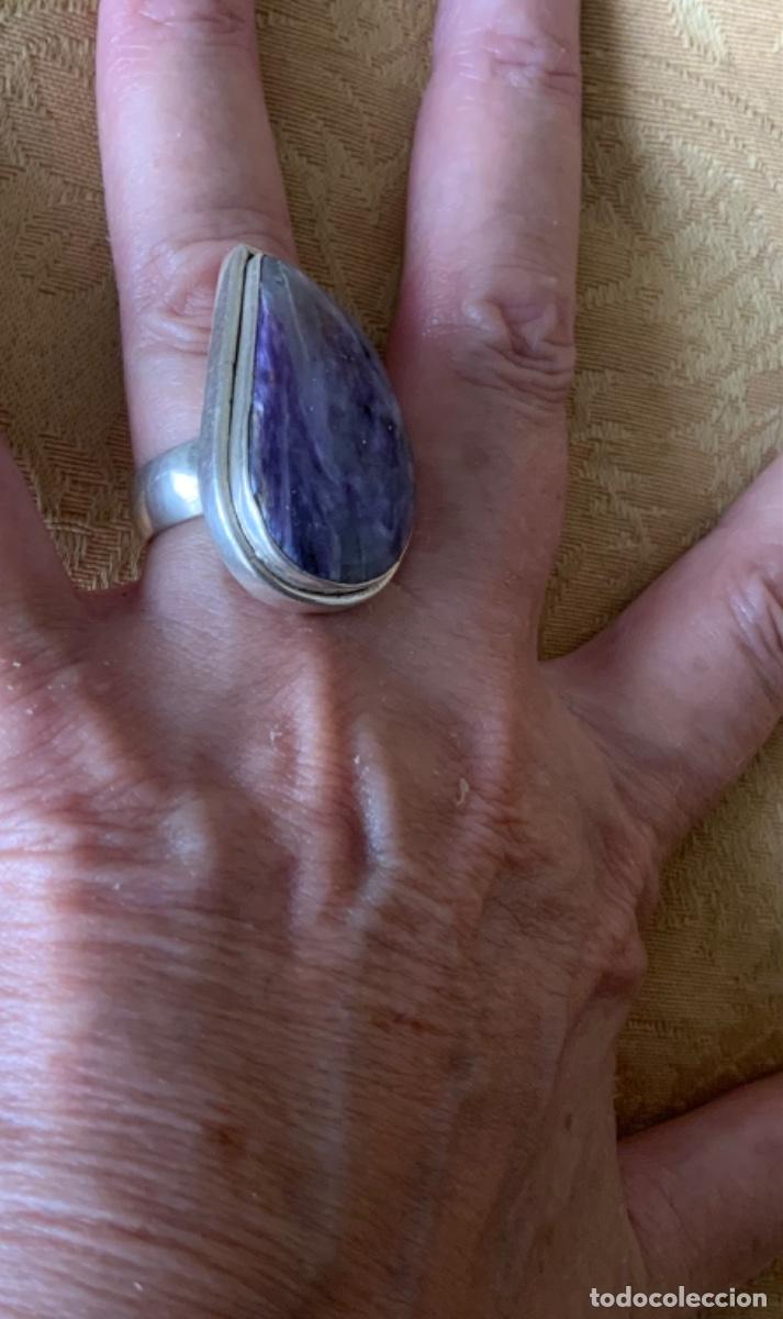 Vintage: ANILLO PLATA DE LEY Y LEPIDORITA - Foto 4