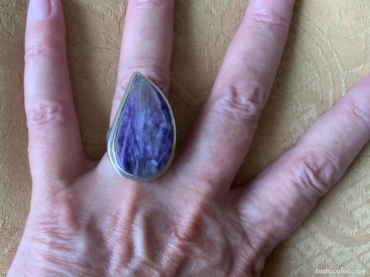Vintage: ANILLO PLATA DE LEY Y LEPIDORITA - Foto 6