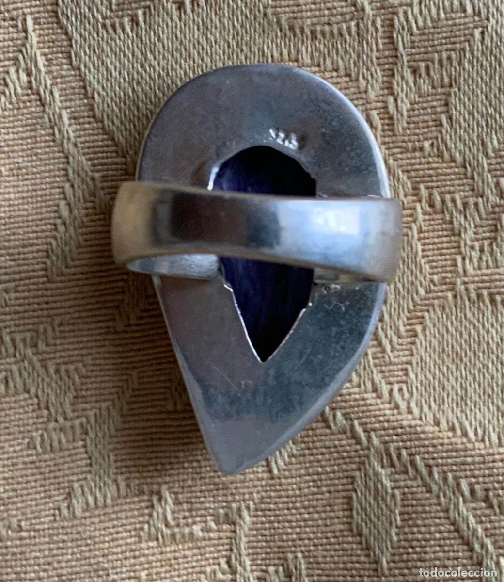 Vintage: ANILLO PLATA DE LEY Y LEPIDORITA - Foto 7