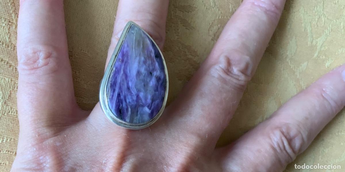Vintage: ANILLO PLATA DE LEY Y LEPIDORITA - Foto 9