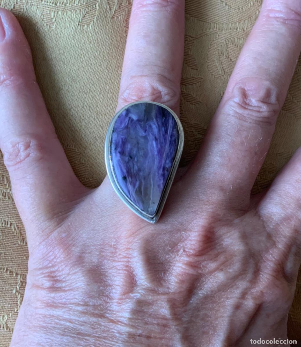 Vintage: ANILLO PLATA DE LEY Y LEPIDORITA - Foto 10