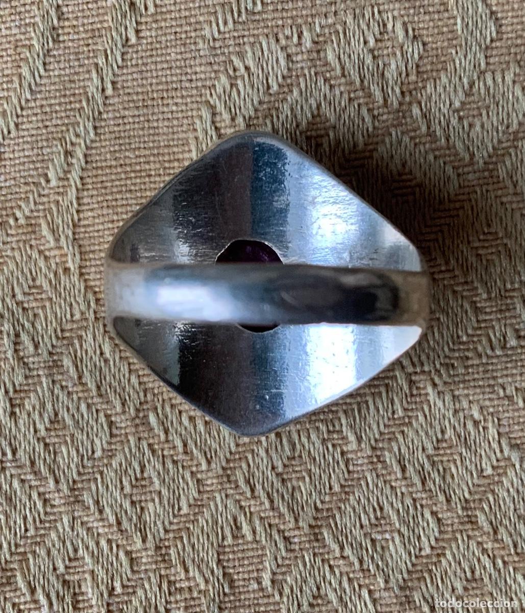 Vintage: ANILLO PLATA 925 RUB&Iacute; - Foto 2
