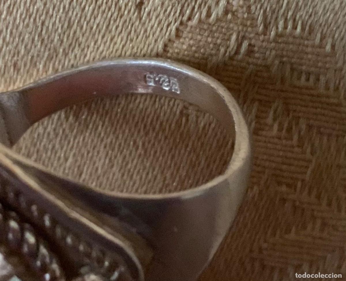 Vintage: ANILLO PLATA 925 RUB&Iacute; - Foto 7