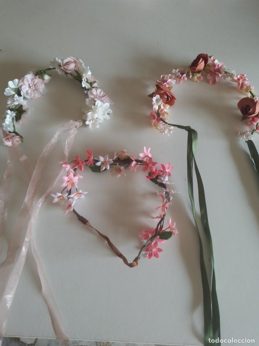 Vintage: Tres diademas flores - Foto 1