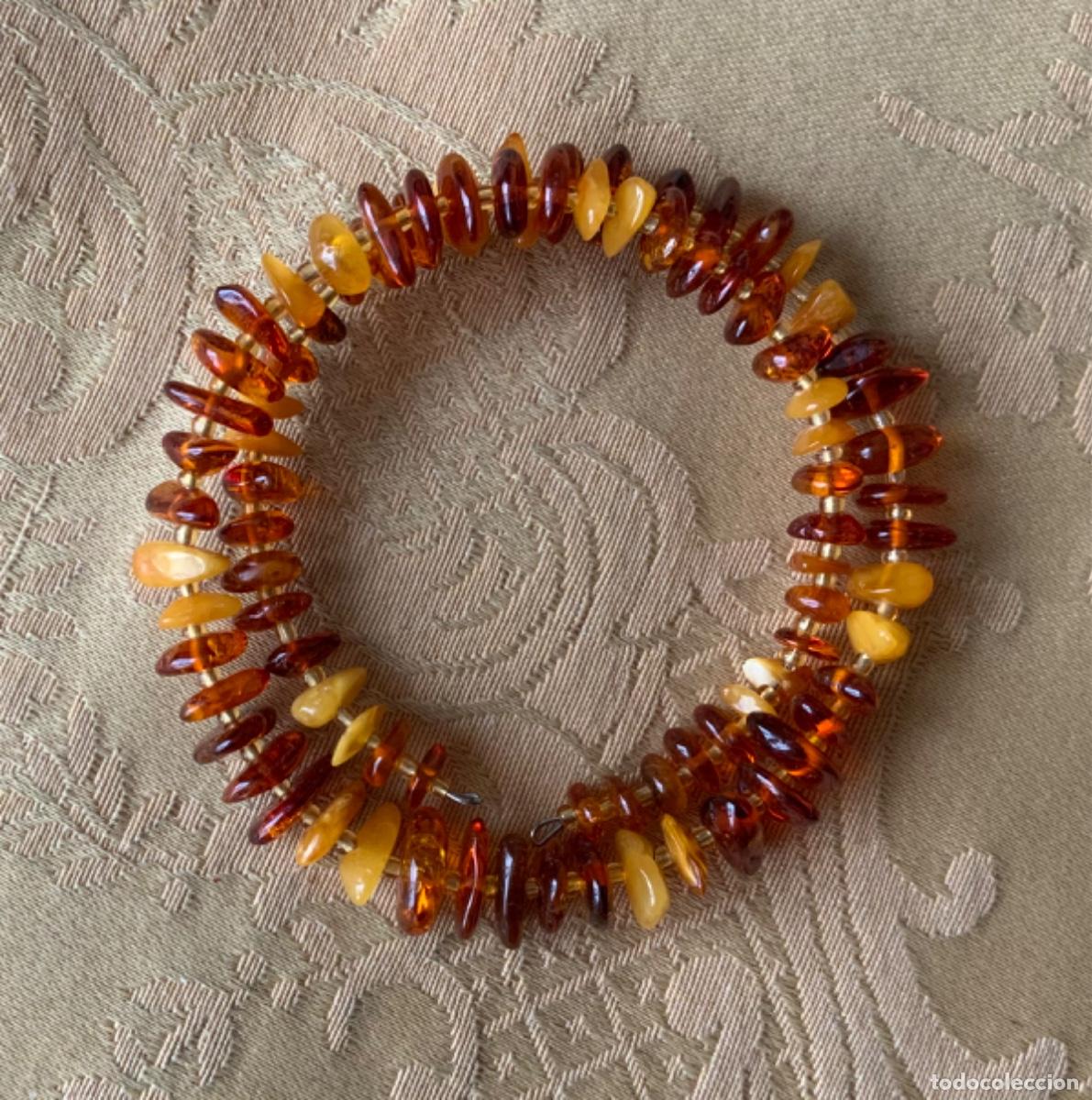 Vintage: PULSERA &Aacute;MBAR DEL B&Aacute;LTICO 2 VUELTAS - Foto 3