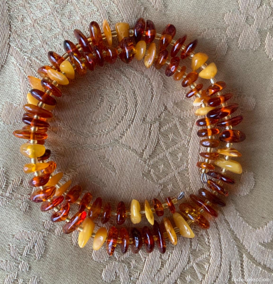 Vintage: PULSERA &Aacute;MBAR DEL B&Aacute;LTICO 2 VUELTAS - Foto 5