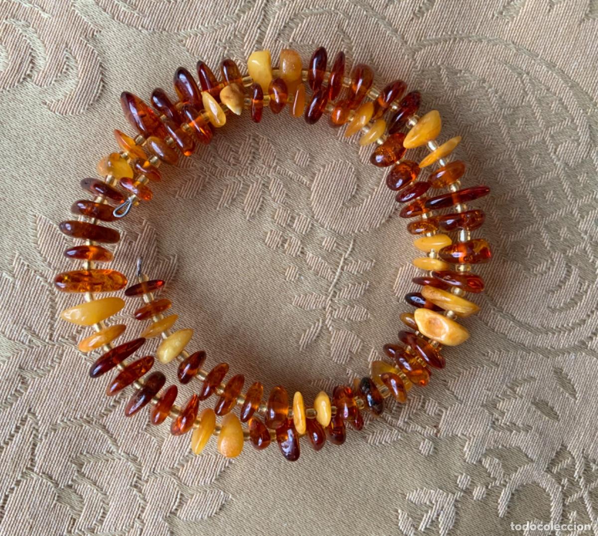 Vintage: PULSERA &Aacute;MBAR DEL B&Aacute;LTICO 2 VUELTAS - Foto 6