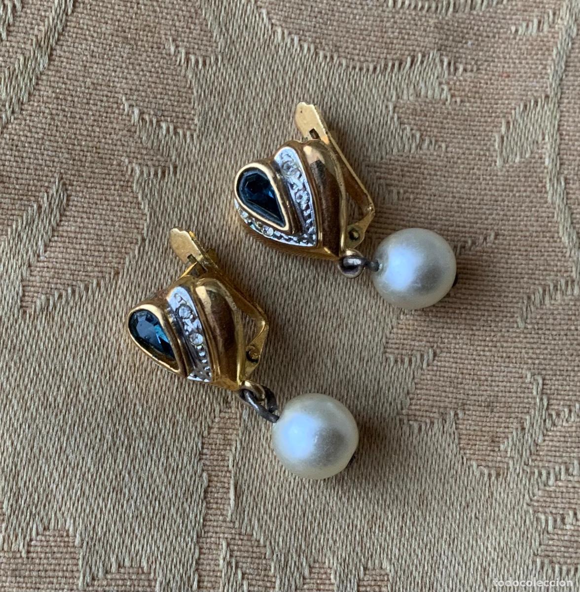 Vintage: PENDIENTES VINTAGE CHAPADOS EN ORO - Foto 3