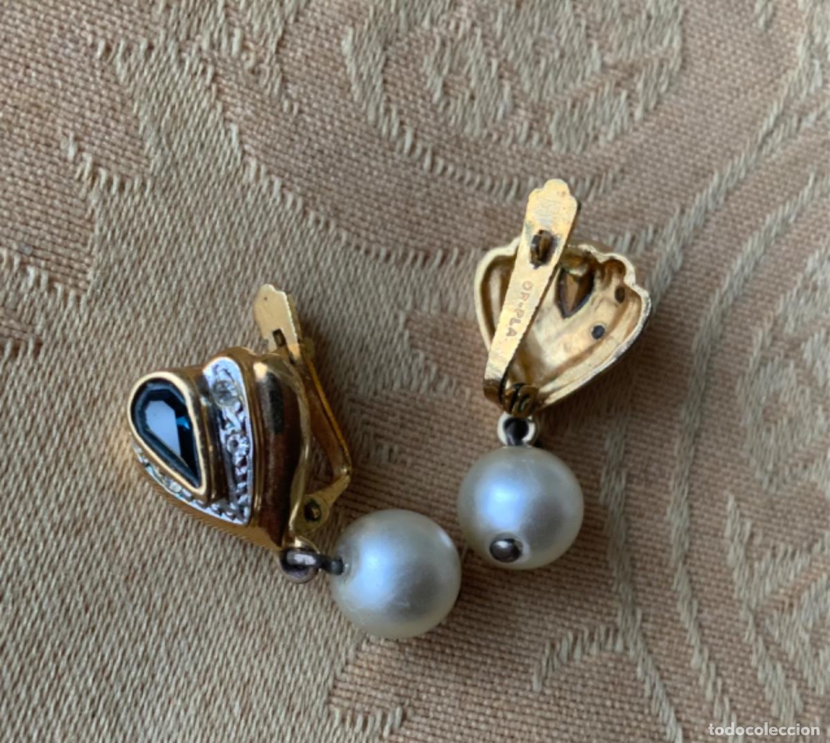 Vintage: PENDIENTES VINTAGE CHAPADOS EN ORO - Foto 4