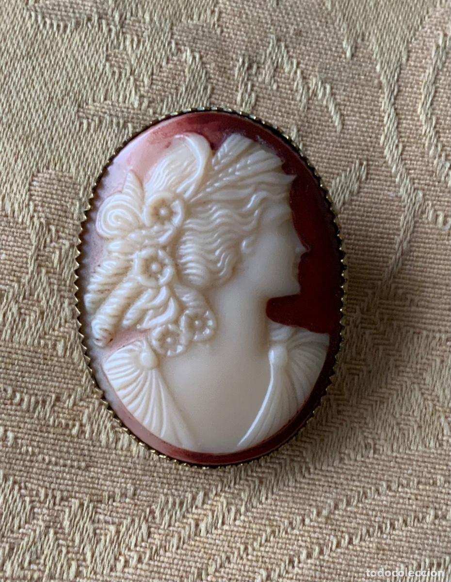 Vintage: BROCHE CAMAFEO, LAT&Oacute;N - Foto 3
