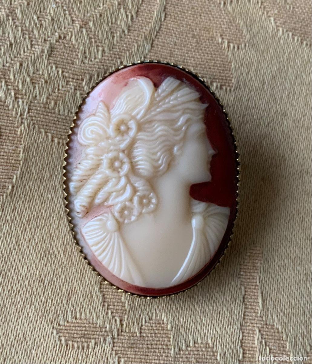 Vintage: BROCHE CAMAFEO, LAT&Oacute;N - Foto 6