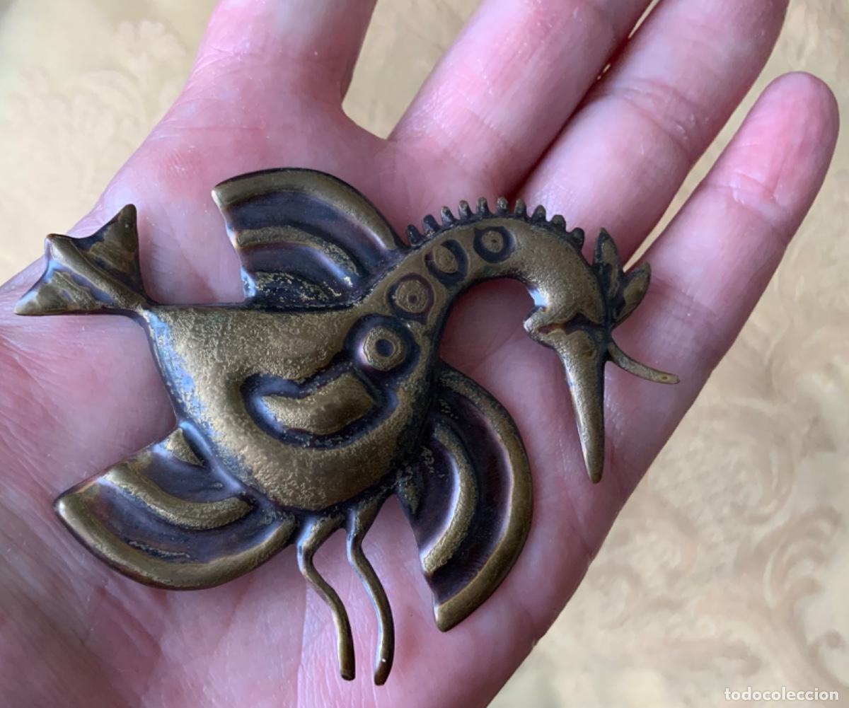 Vintage: BROCHE DRAGON DORADO ENVEJECIDO - Foto 2