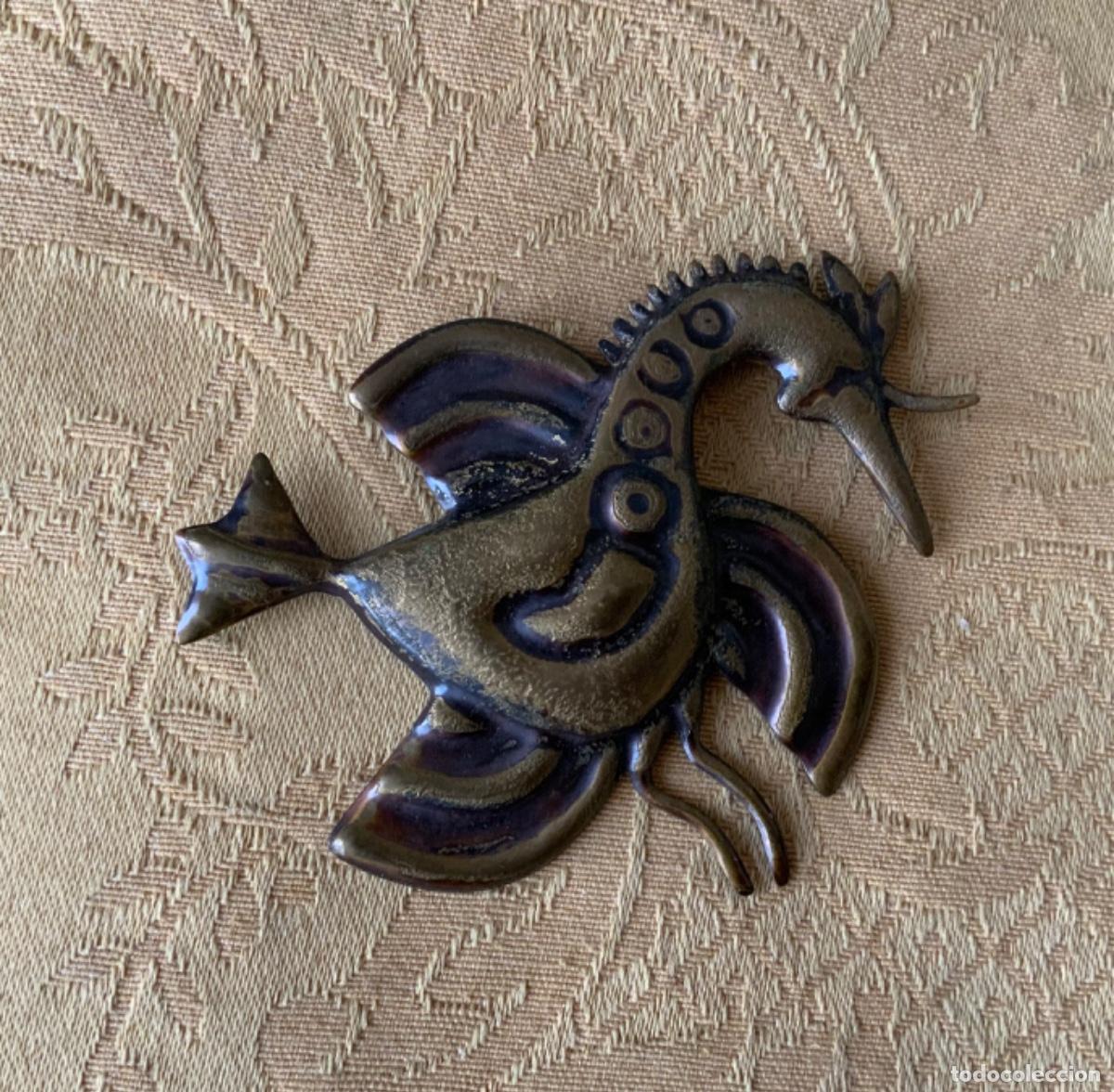 Vintage: BROCHE DRAGON DORADO ENVEJECIDO - Foto 4