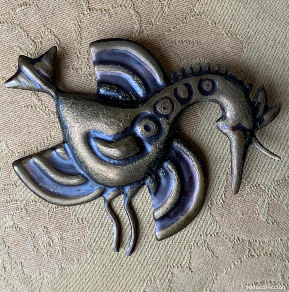 Vintage: BROCHE DRAGON DORADO ENVEJECIDO - Foto 6