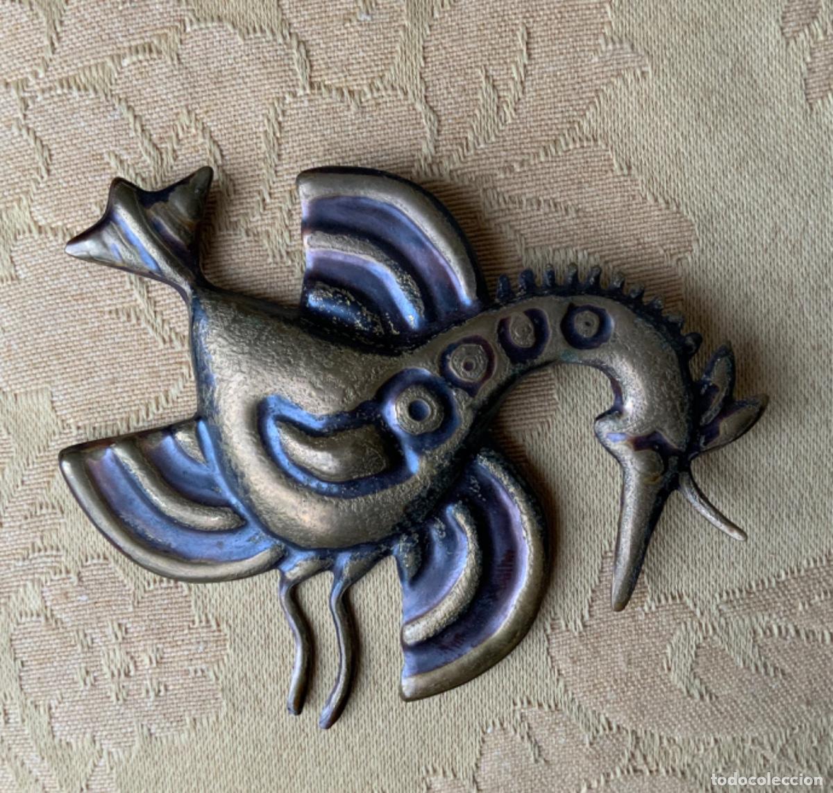 Vintage: BROCHE DRAGON DORADO ENVEJECIDO - Foto 7
