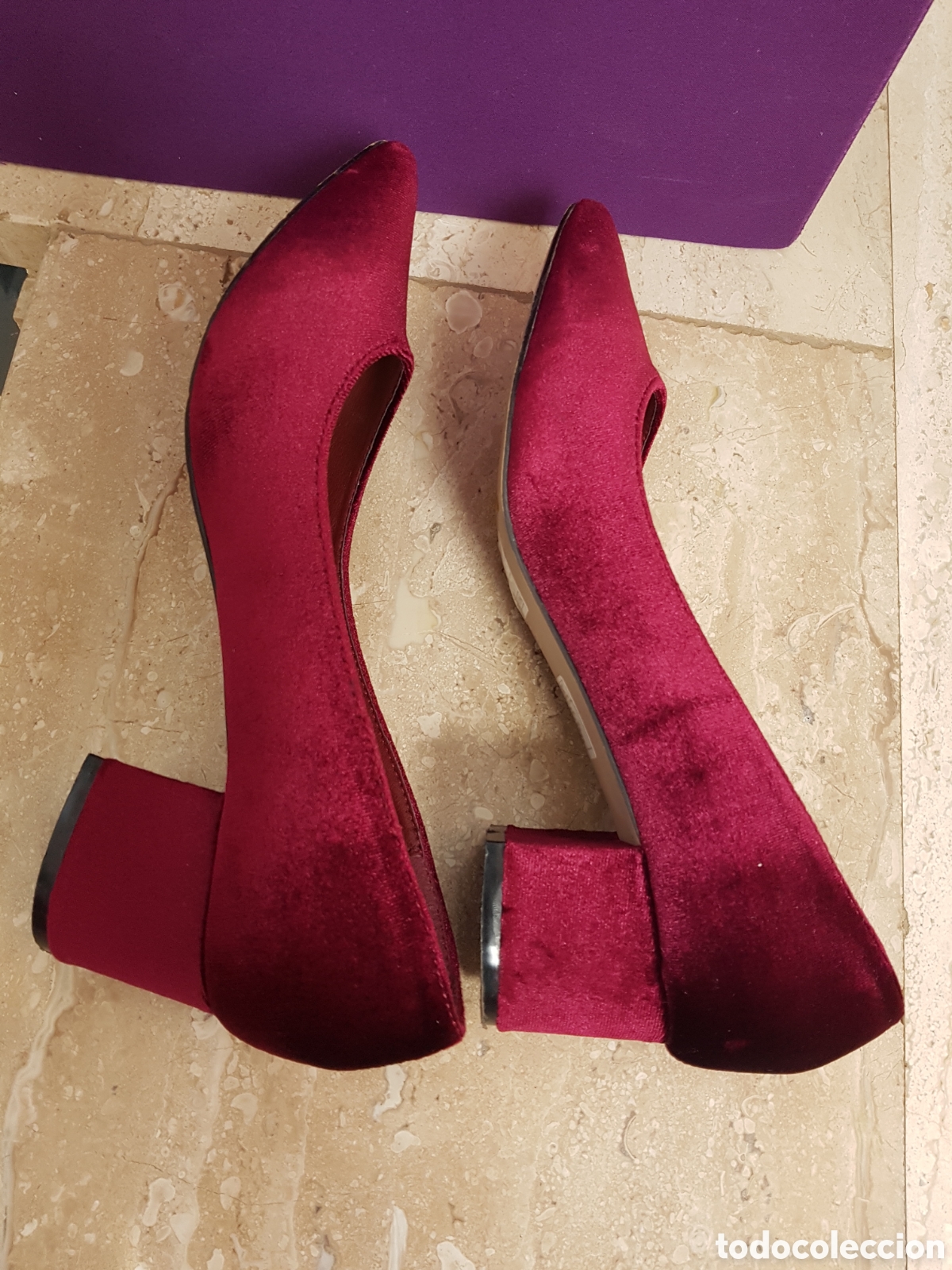 Vintage: Zapatos terciopelo - Foto 2