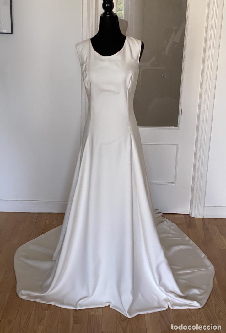 Vintage: VESTIDO DE NOVIA MUJER CON GRAN COLA - Foto 1