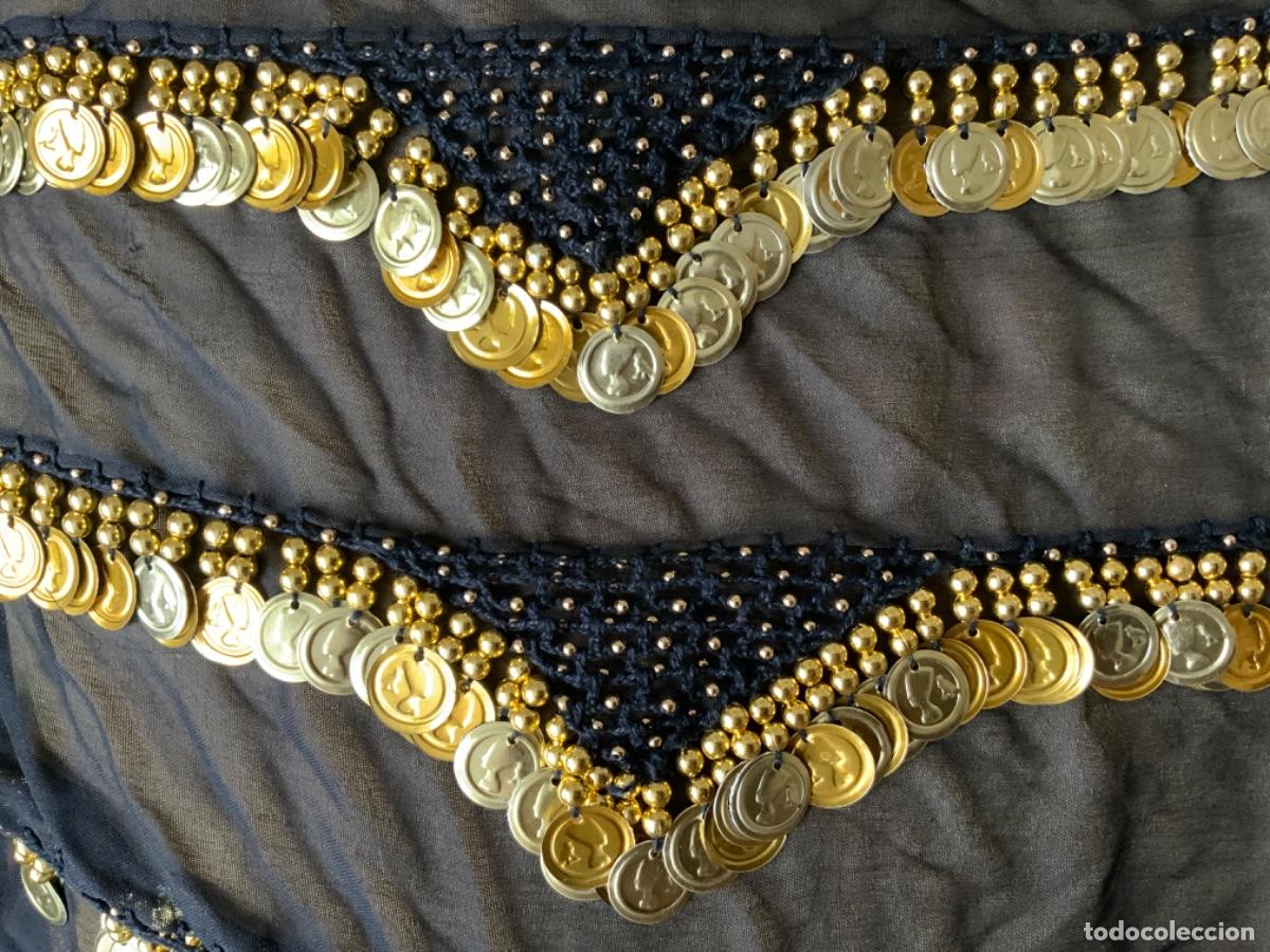 Vintage: PA&Ntilde;UELO DE GASA ARABE PARA CADERA, CON MONEDAS - Foto 5