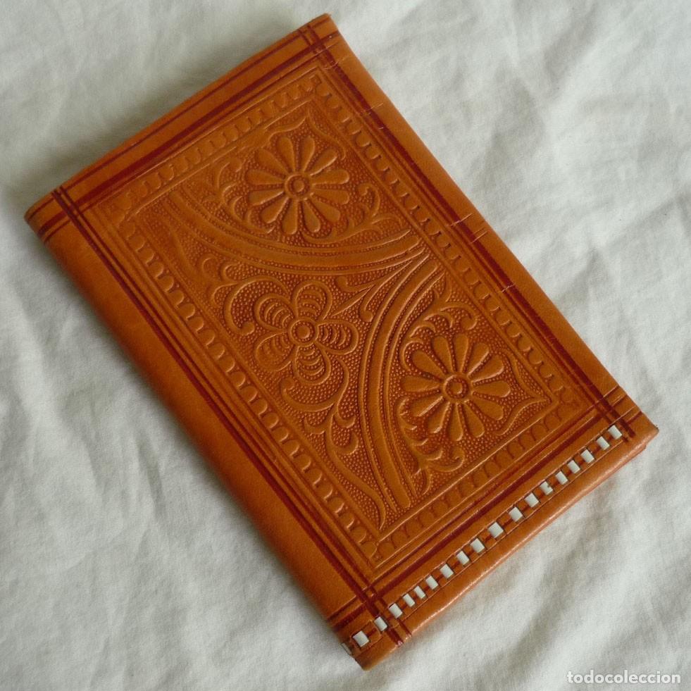 Vintage: Cartera de cuero repujado sin uso - Foto 1