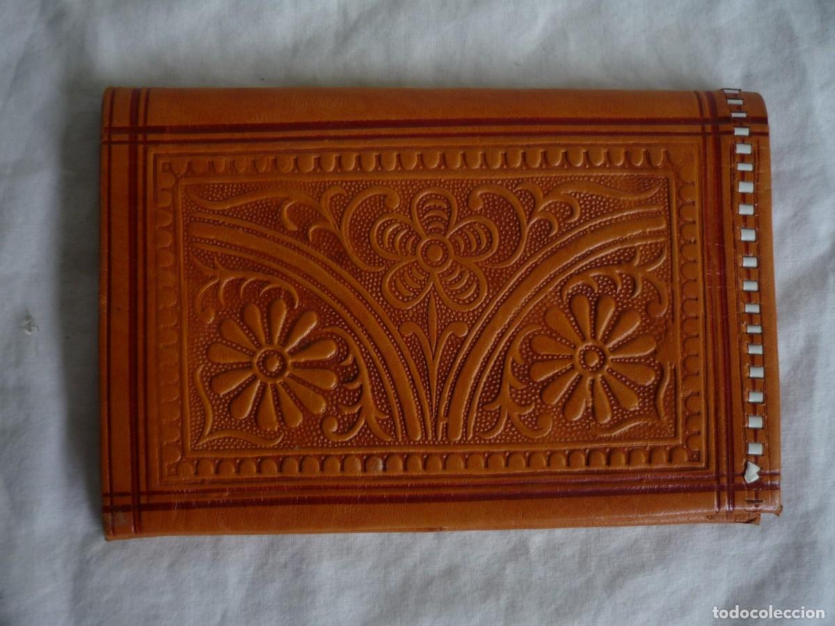 Vintage: Cartera de cuero repujado sin uso - Foto 3