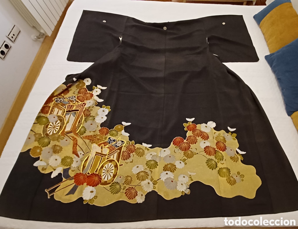 Vintage: Kimono Kuro Tomesode vintage 1920 - Foto 3