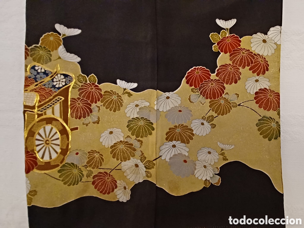 Vintage: Kimono Kuro Tomesode vintage 1920 - Foto 4