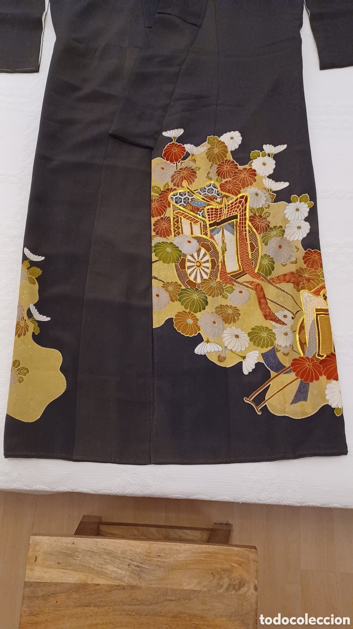 Vintage: Kimono Kuro Tomesode vintage 1920 - Foto 5