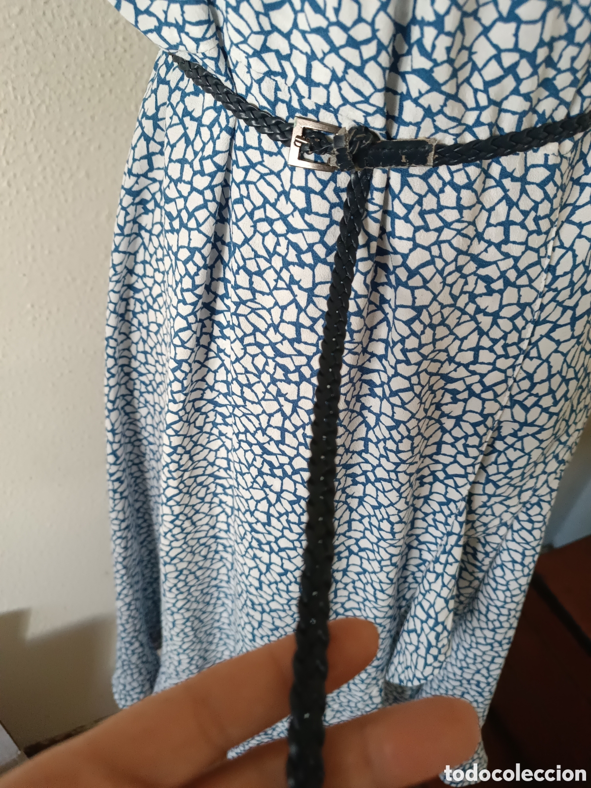 Vintage: Vestido de verano, azul y blanco - Foto 5