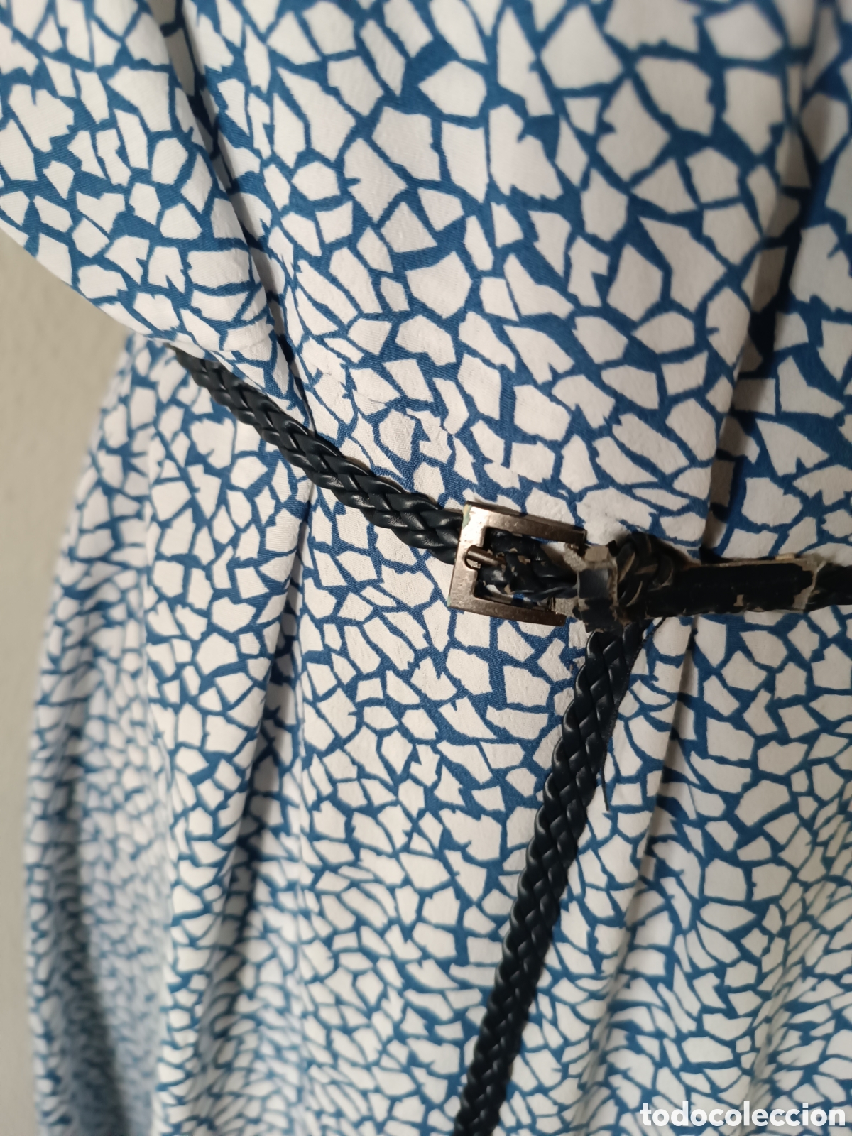 Vintage: Vestido de verano, azul y blanco - Foto 6