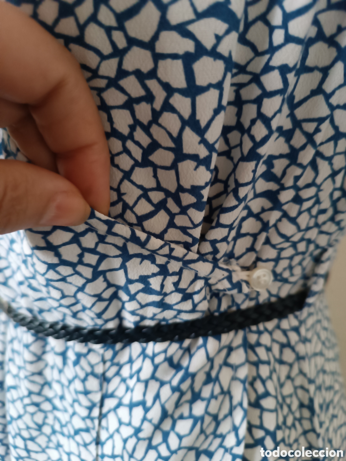 Vintage: Vestido de verano, azul y blanco - Foto 10