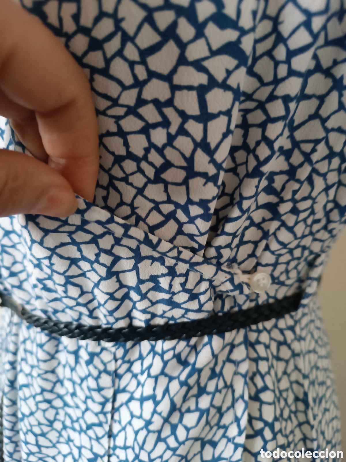 Vintage: Vestido de verano, azul y blanco - Foto 11