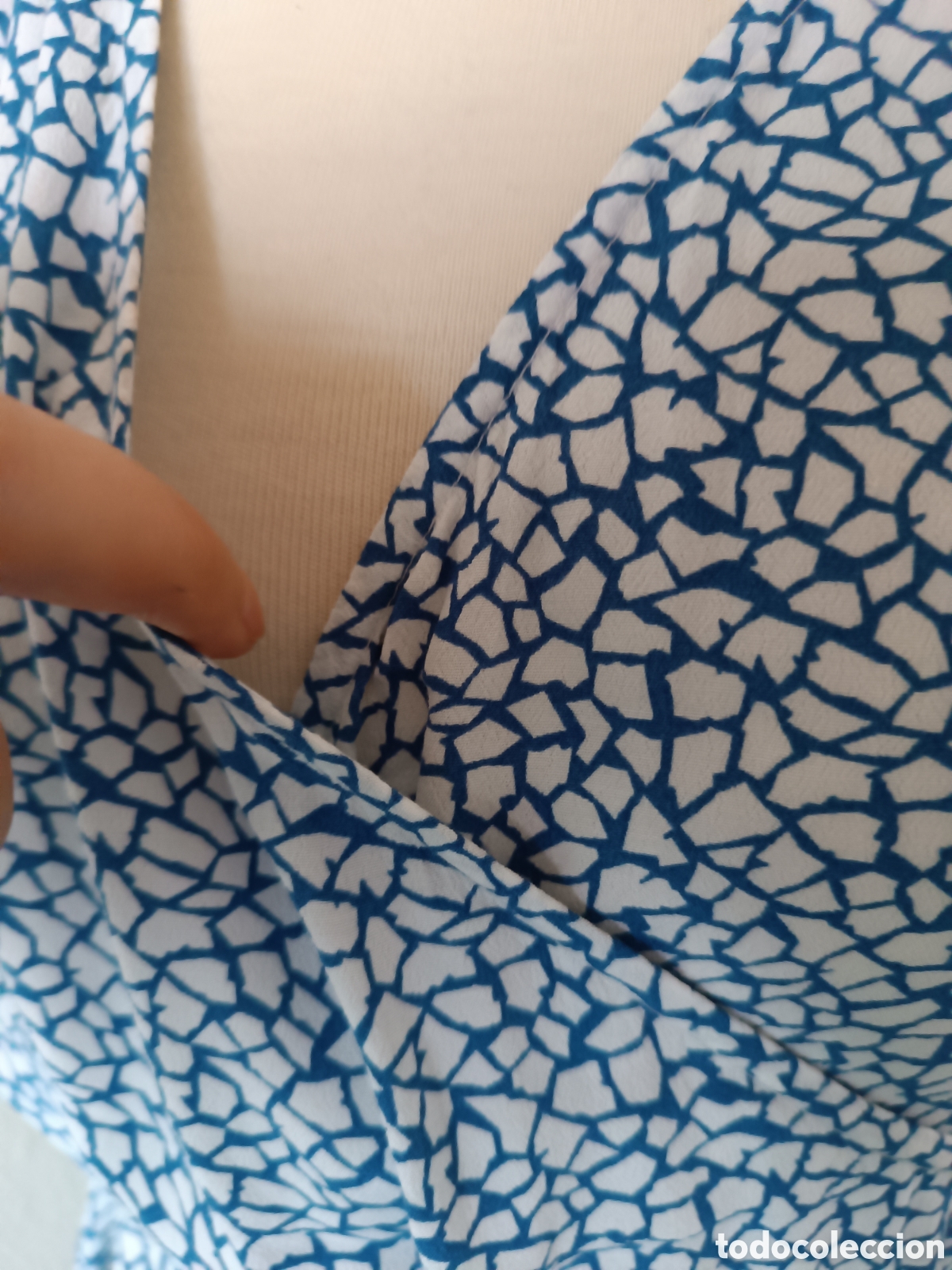 Vintage: Vestido de verano, azul y blanco - Foto 12