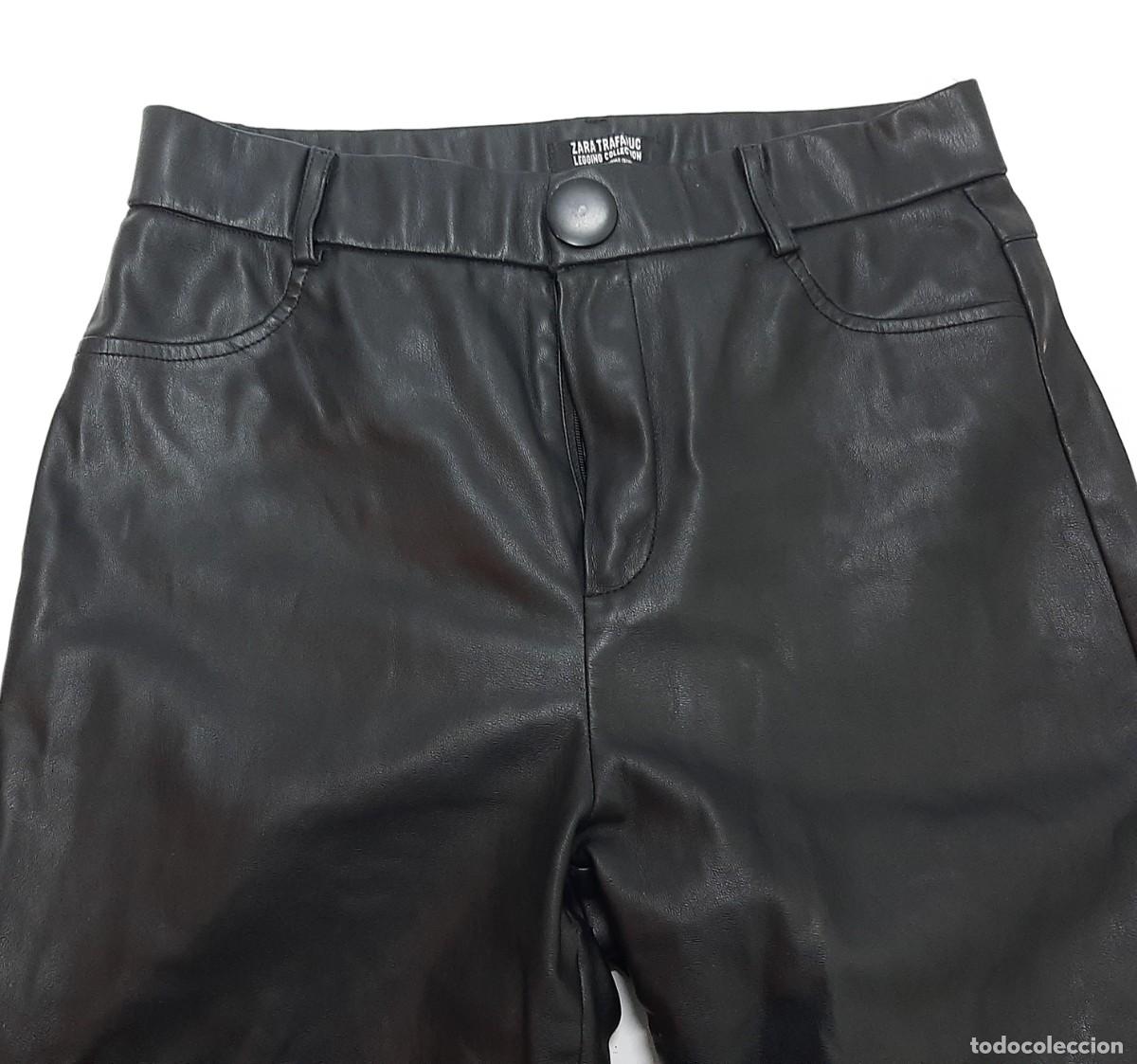 pantalón vintage zara cuero negro(17.2) - Comprar Moda vintage mulher no  todocoleccion