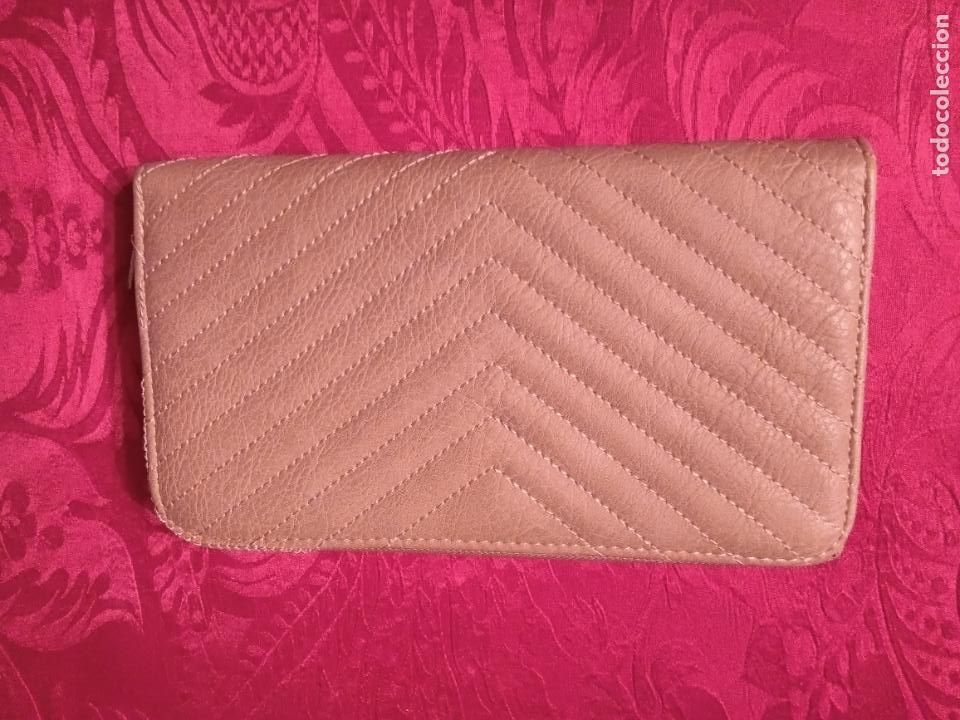 Vintage: Cartera de mano monedero beige vintage rectangular billetera - Foto 5
