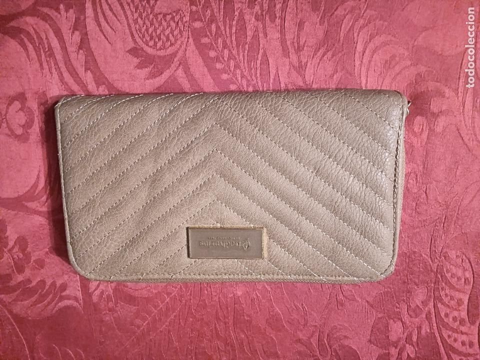 Vintage: Cartera de mano monedero beige vintage rectangular billetera - Foto 1
