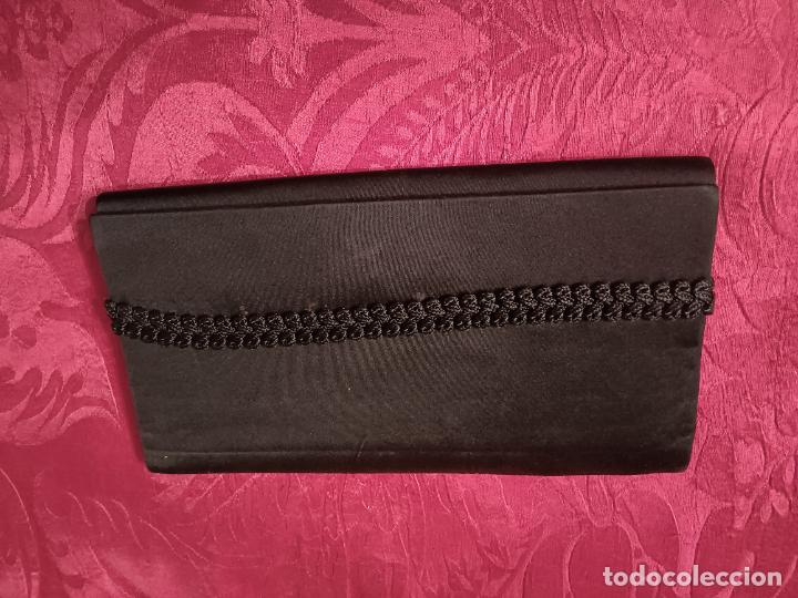 Vintage: Cartera de mano monedero negro vintage rectangular billetera - Foto 1