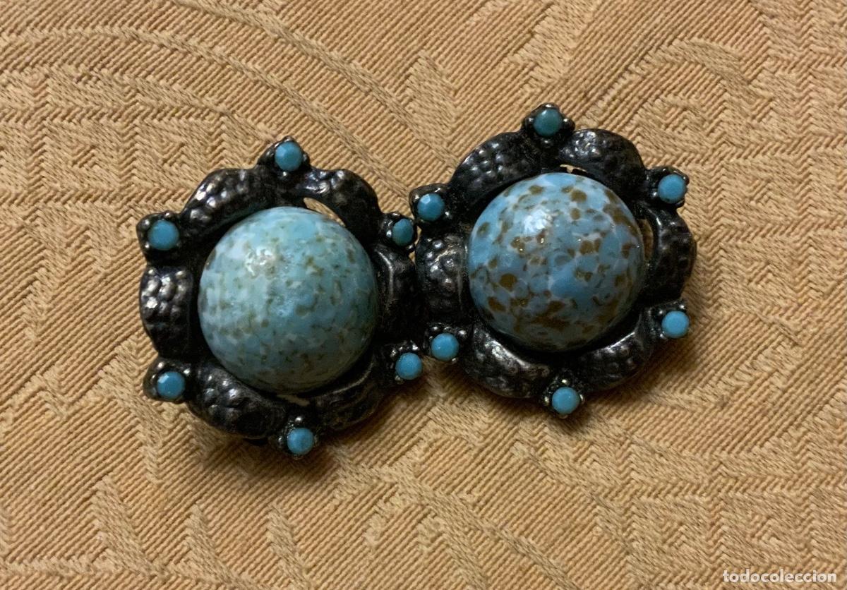 Vintage: PENDIENTES VINTAGE COLOR TURQUESA - Foto 3