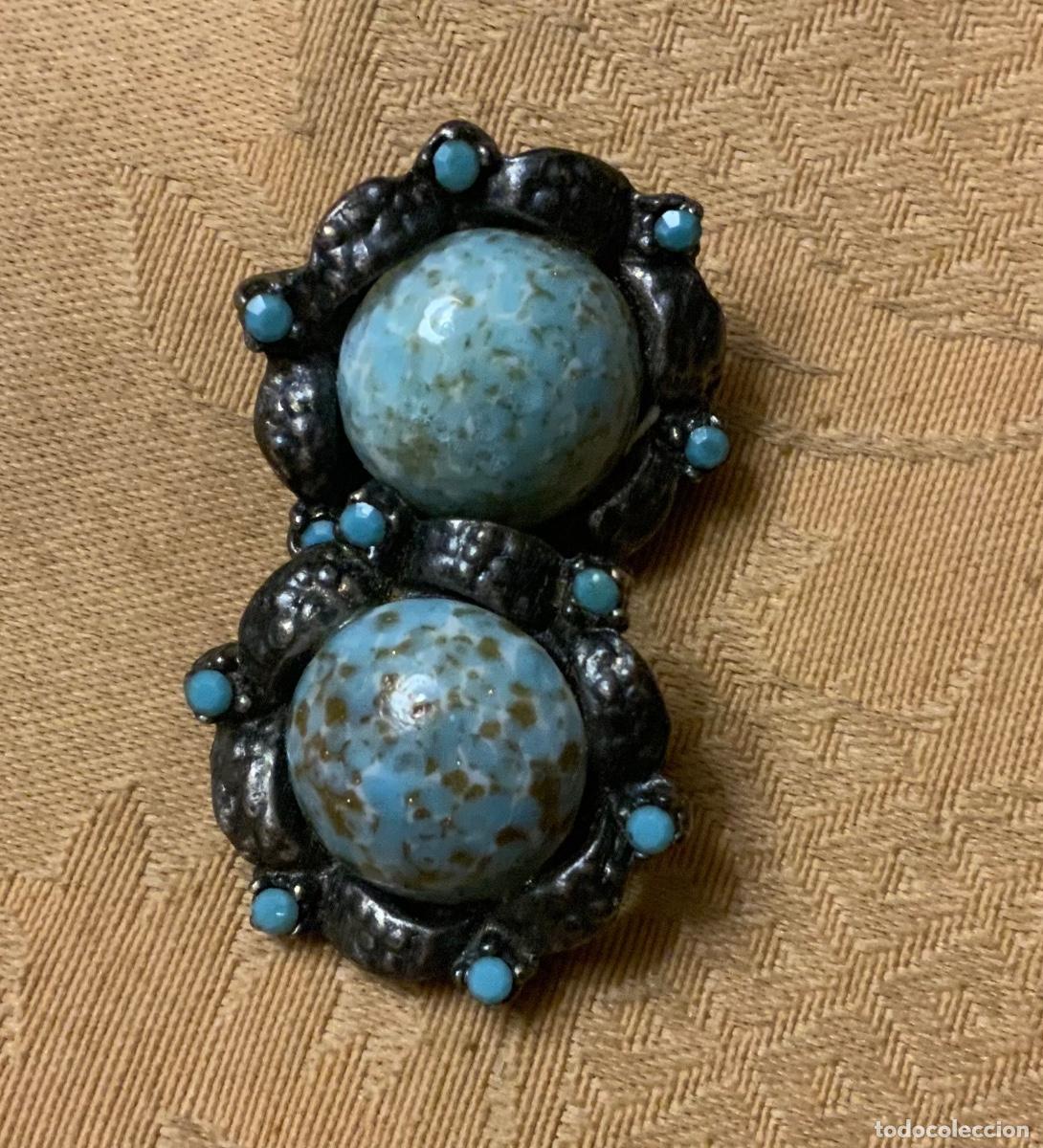 Vintage: PENDIENTES VINTAGE COLOR TURQUESA - Foto 4